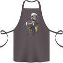 American Football Player Holding a Ball Cotton Apron 100% Organic Dark Grey