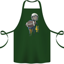American Football Player Holding a Ball Cotton Apron 100% Organic Forest Green