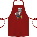 American Football Player Holding a Ball Cotton Apron 100% Organic Maroon