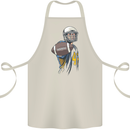 American Football Player Holding a Ball Cotton Apron 100% Organic Natural