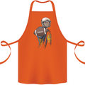 American Football Player Holding a Ball Cotton Apron 100% Organic Orange