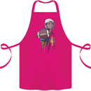 American Football Player Holding a Ball Cotton Apron 100% Organic Pink