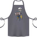 American Football Player Holding a Ball Cotton Apron 100% Organic Steel