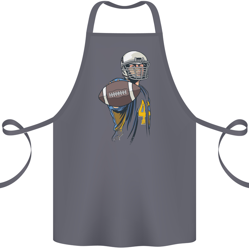 American Football Player Holding a Ball Cotton Apron 100% Organic Steel