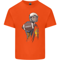 American Football Player Holding a Ball Kids T-Shirt Childrens Orange