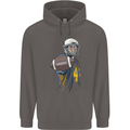 American Football Player Holding a Ball Mens 80% Cotton Hoodie Charcoal