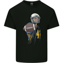 American Football Player Holding a Ball Mens Cotton T-Shirt Tee Top Black