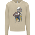 American Football Player Holding a Ball Mens Sweatshirt Jumper Sand