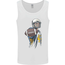 American Football Player Holding a Ball Mens Vest Tank Top White