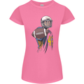 American Football Player Holding a Ball Womens Petite Cut T-Shirt Azalea