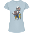 American Football Player Holding a Ball Womens Petite Cut T-Shirt Light Blue