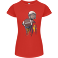 American Football Player Holding a Ball Womens Petite Cut T-Shirt Red