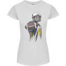 American Football Player Holding a Ball Womens Petite Cut T-Shirt White