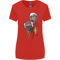 American Football Player Holding a Ball Womens Wider Cut T-Shirt Red