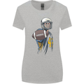 American Football Player Holding a Ball Womens Wider Cut T-Shirt Sports Grey