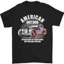 American Hot Rod Hotrod Dragster Racing Mens T-Shirt Cotton Gildan Black