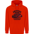 American Hot Rod Hotrod Enthusiast Car Childrens Kids Hoodie Bright Red