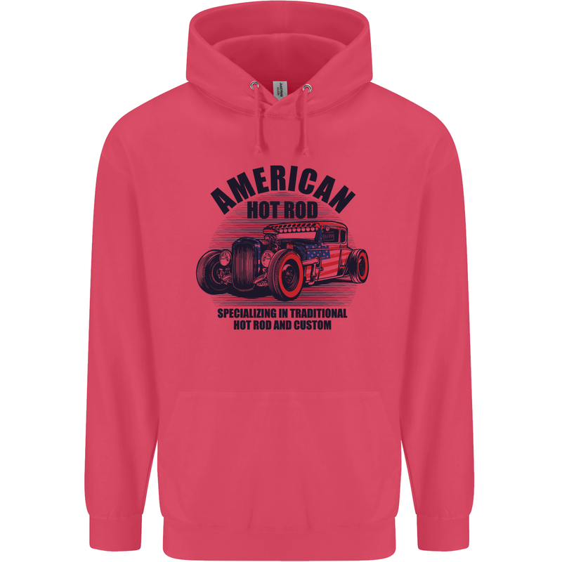 American Hot Rod Hotrod Enthusiast Car Childrens Kids Hoodie Heliconia