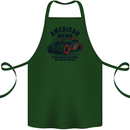 American Hot Rod Hotrod Enthusiast Car Cotton Apron 100% Organic Forest Green