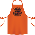 American Hot Rod Hotrod Enthusiast Car Cotton Apron 100% Organic Orange