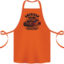 American Hot Rod Hotrod Enthusiast Car Cotton Apron 100% Organic Orange
