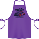 American Hot Rod Hotrod Enthusiast Car Cotton Apron 100% Organic Purple