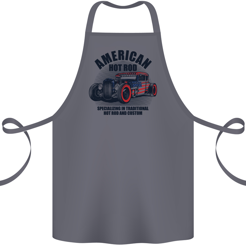 American Hot Rod Hotrod Enthusiast Car Cotton Apron 100% Organic Steel