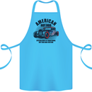 American Hot Rod Hotrod Enthusiast Car Cotton Apron 100% Organic Turquoise