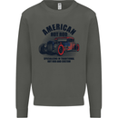 American Hot Rod Hotrod Enthusiast Car Kids Sweatshirt Jumper Storm Grey