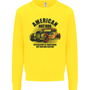American Hot Rod Hotrod Enthusiast Car Kids Sweatshirt Jumper Yellow