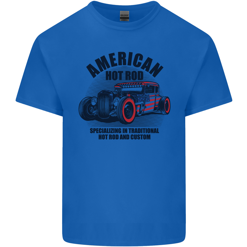 American Hot Rod Hotrod Enthusiast Car Kids T-Shirt Childrens Royal Blue