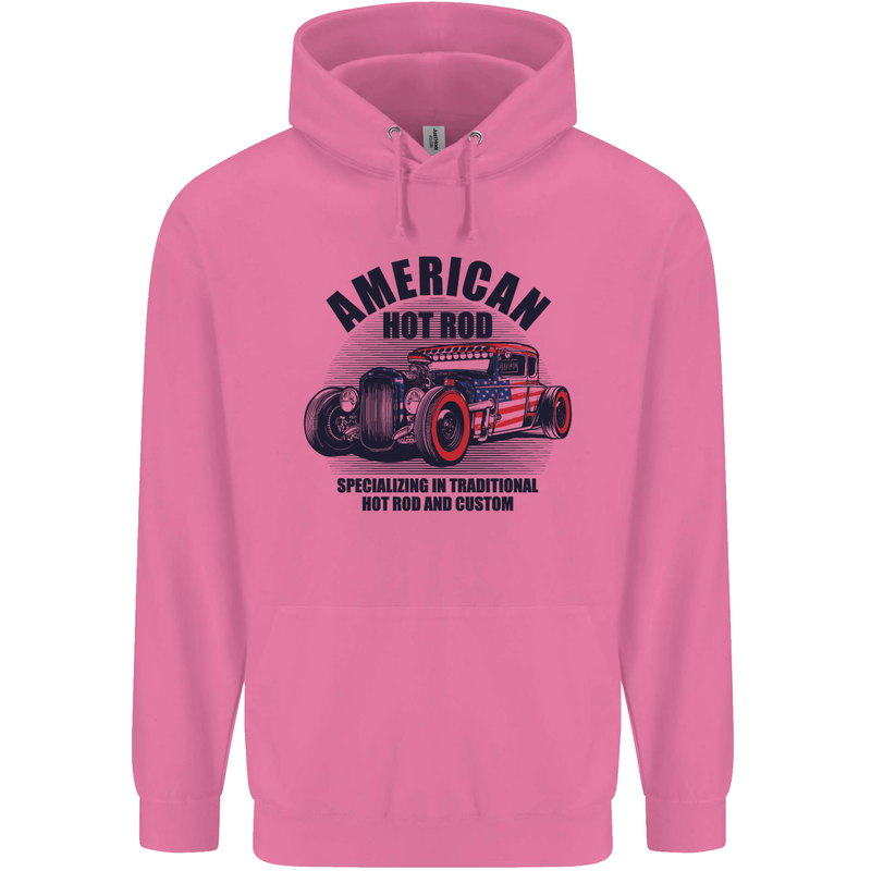 American Hot Rod Hotrod Enthusiast Car Mens 80% Cotton Hoodie Azelea