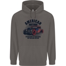 American Hot Rod Hotrod Enthusiast Car Mens 80% Cotton Hoodie Charcoal
