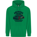 American Hot Rod Hotrod Enthusiast Car Mens 80% Cotton Hoodie Irish Green