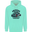 American Hot Rod Hotrod Enthusiast Car Mens 80% Cotton Hoodie Peppermint