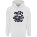 American Hot Rod Hotrod Enthusiast Car Mens 80% Cotton Hoodie White