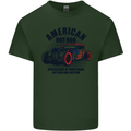 American Hot Rod Hotrod Enthusiast Car Mens Cotton T-Shirt Tee Top Forest Green