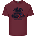 American Hot Rod Hotrod Enthusiast Car Mens Cotton T-Shirt Tee Top Maroon