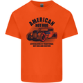 American Hot Rod Hotrod Enthusiast Car Mens Cotton T-Shirt Tee Top Orange