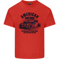 American Hot Rod Hotrod Enthusiast Car Mens Cotton T-Shirt Tee Top Red