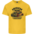 American Hot Rod Hotrod Enthusiast Car Mens Cotton T-Shirt Tee Top Yellow