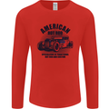 American Hot Rod Hotrod Enthusiast Car Mens Long Sleeve T-Shirt Red