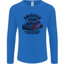 American Hot Rod Hotrod Enthusiast Car Mens Long Sleeve T-Shirt Royal Blue