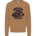American Hot Rod Hotrod Enthusiast Car Mens Sweatshirt Jumper Caramel Latte