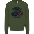 American Hot Rod Hotrod Enthusiast Car Mens Sweatshirt Jumper Forest Green