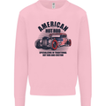 American Hot Rod Hotrod Enthusiast Car Mens Sweatshirt Jumper Light Pink