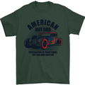 American Hot Rod Hotrod Enthusiast Car Mens T-Shirt Cotton Gildan Forest Green