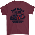 American Hot Rod Hotrod Enthusiast Car Mens T-Shirt Cotton Gildan Maroon