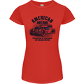 American Hot Rod Hotrod Enthusiast Car Womens Petite Cut T-Shirt Red