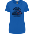 American Hot Rod Hotrod Enthusiast Car Womens Wider Cut T-Shirt Royal Blue